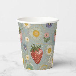 Pastel Floral & Berry Delight Pappbecher