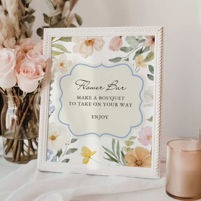 Pastel Floral Blume Bar Poster (Von Creator hochgeladen)