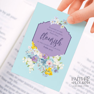 Pastel Floral Bouquet Lesezeichen Scripting Bibel Hinweiskarte