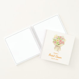 Pastel Floral Bridal Shower bouquet wedding  Notizbuch