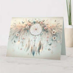 Pastel Floral Butterfly Dreamcatcher Karte