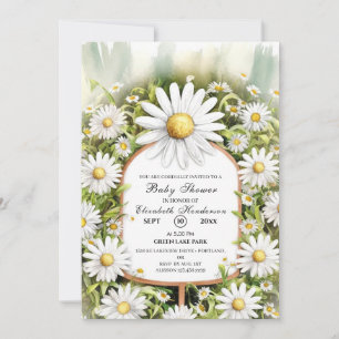 Pastel Floral Daisy Baby Shower Einladung