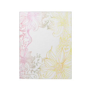 Pastel floral Decorative Writpad Notepad Notizblock