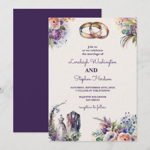 Pastel Floral Dreamy Bezaubernde Märchenhochzeit Einladung
