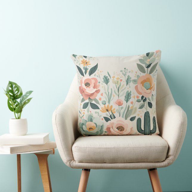 Pastel Floral Fiesta Kissen (Stuhl )