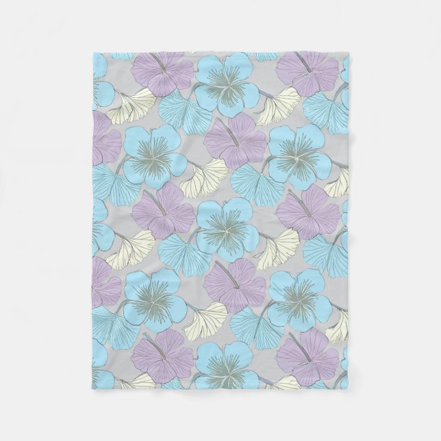 "Pastel floral Fleece Blanket" (Vorderseite)