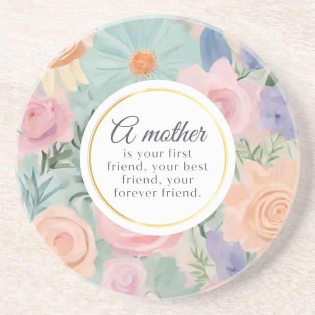 Pastel Floral Garden Mother's Day Untersetzer (Vorne)
