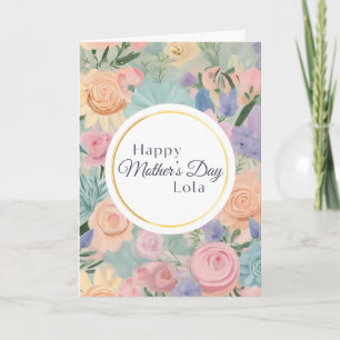 Pastel Floral Garden Sweet Mother Day Lola Karte