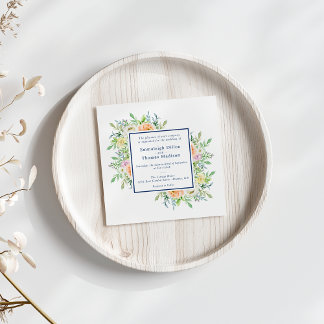 Pastel Floral Garden Wasserfarbenhochzeit Einladung