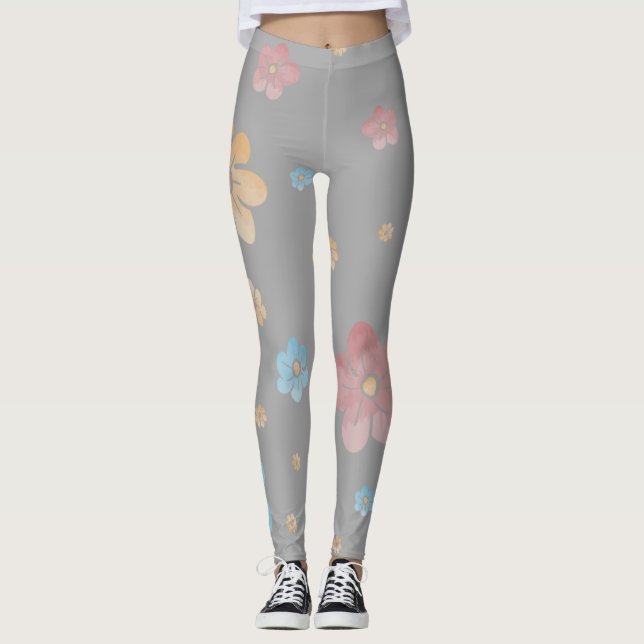 PASTEL FLORAL LEGGINGS (Vorderseite)