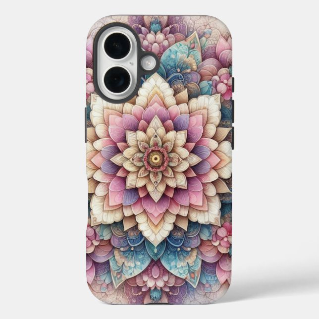 Pastel Floral Mandala Bliss Case-Mate iPhone Hülle (Rückseite)