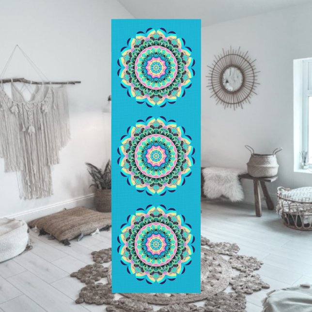 Pastel Floral Mandala Yoga Mat Yogamatte (Von Creator hochgeladen)