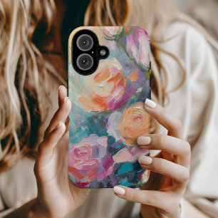 Pastel Floral Modernes impressionistisches Gemälde iPhone 16 Hülle