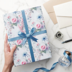 Pastel Floral Osterlust   Niedliches Schleifpapier Geschenkpapier