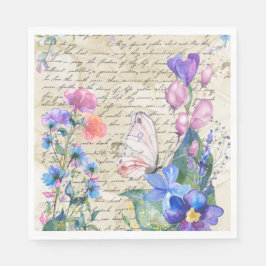 Pastel Floral Paper Napkin Serviette