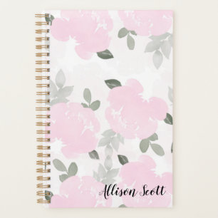 Pastel Floral Personalisierter Jahresplaner Planer