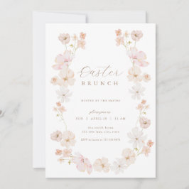 Pastel Floral Pink Pfirsichpfirsich Einladung