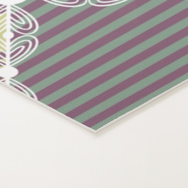 Pastel Floral Quilt Square Yogamatte (Detail)