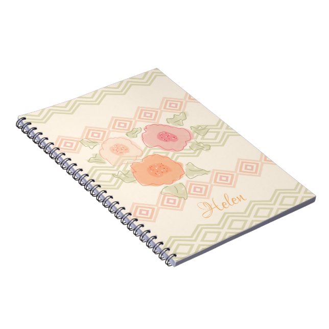 Pastel Floral Spiral Notebook Notizblock (Rechte Seite)