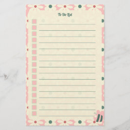 Pastel Floral To Do List Planner Design Briefpapier