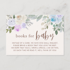 Pastel Floral und Blätter Bücher für Babykarten Begleitkarte