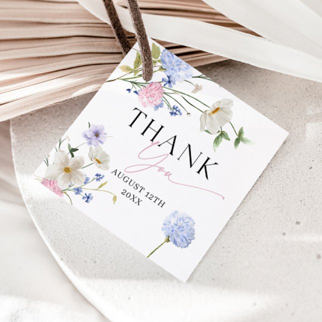 Pastel Floral Vielen Dank Geschenkanhänger (Von Creator hochgeladen)