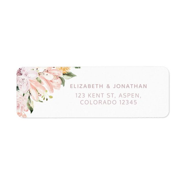 Pastel Floral Wedding Address (Vorne)