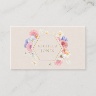 Pastel Floral Womens Eleganter Designer Stylist Bu Visitenkarte