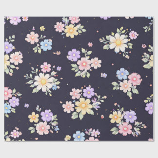 Pastel Floral Wrapping Paper | Vintage Cottagecore Geschenkpapier