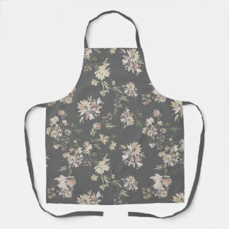 Pastel Florals All-Over Print Apron Schürze