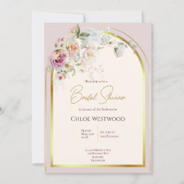 Pastel Florals Bridal Dusche Einladung