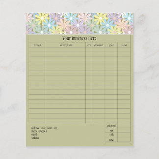 Pastel Florals Small Order Form