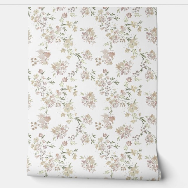 Pastel Florals Wallpaper Tapete (Abrollen)
