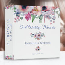 Pastel Florals Wedding Foto Scrapbook Album