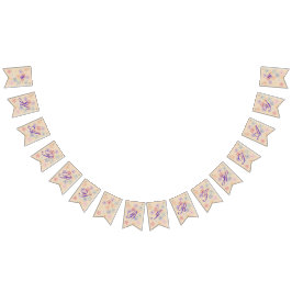 Pastel Flower Happy Birthday Wimpelkette