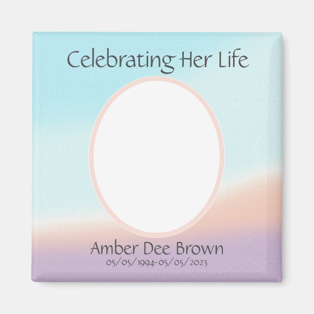Pastel Foto Life Celebration Magnet (Vorne)