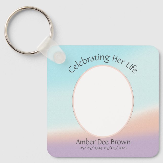 Pastel Foto Life Celebration Schlüsselanhänger (Vorderseite)