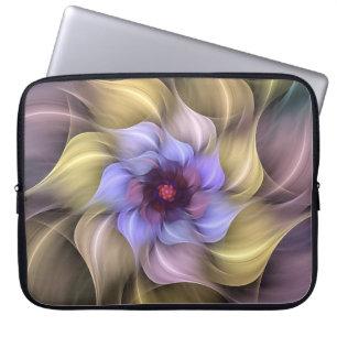 Pastel Fraktal Blume Schwenken Petals Laptopschutzhülle