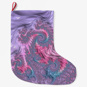 Pastel Fraktal Großer Weihnachtsstrumpf