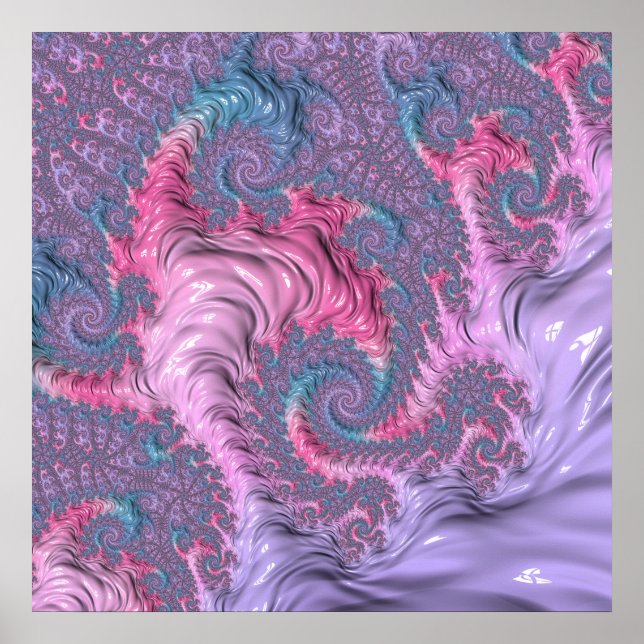 Pastel Fraktal Poster (Vorne)