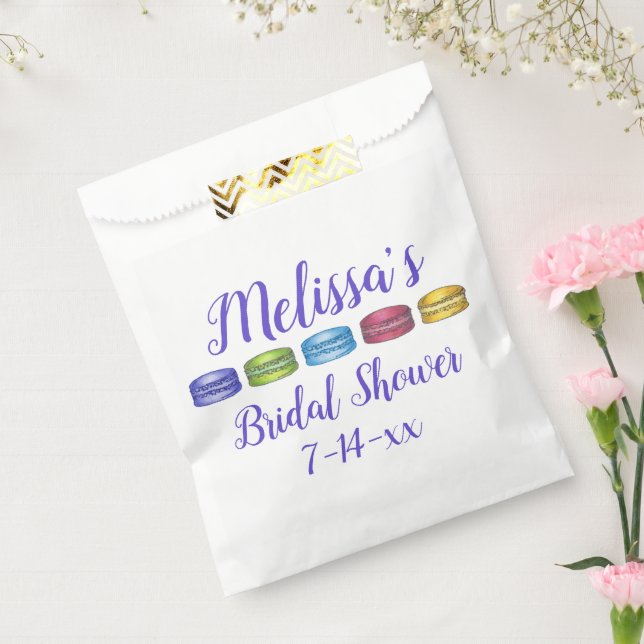 Pastel French Macaron Cookie Brautparty Geschenktütchen (Versiegelt)