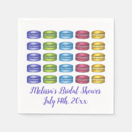 Pastel French Macaron Cookie Brautparty Serviette