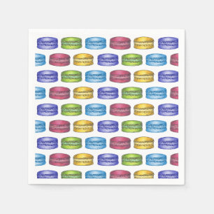 Pastel French Macaron Cookie Brautparty Serviette