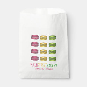 Pastel French Macaron Cookies Bäckereiladen Geschenktütchen