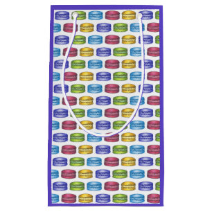 Pastel French Macaron Cookies Bäckereiladen Kleine Geschenktüte