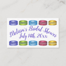 Pastel French Macaron Cookies Brautparty Party Begleitkarte