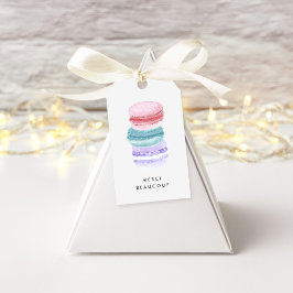 Pastel French Macarons Vielen Dank Geschenkanhänger
