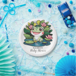 Pastel Frog Babydusche Pappteller