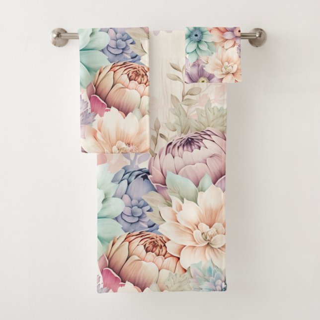 PASTEL FRÜHSTÜCK BADEZIMMER TOWEL SET (Insitu)