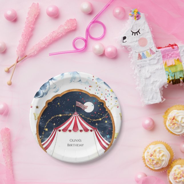 Pastel Fun Circus Geburtstag Pappteller (Party)